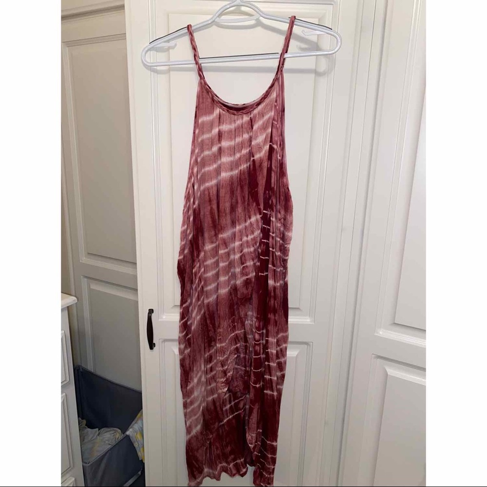 Maroon Tye Dye Dress